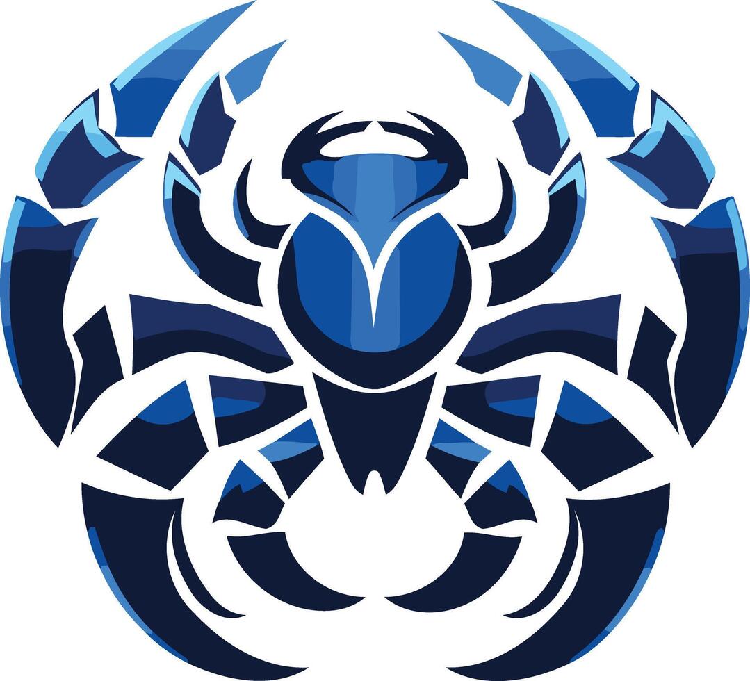 Blue Abstract Spider Design vector