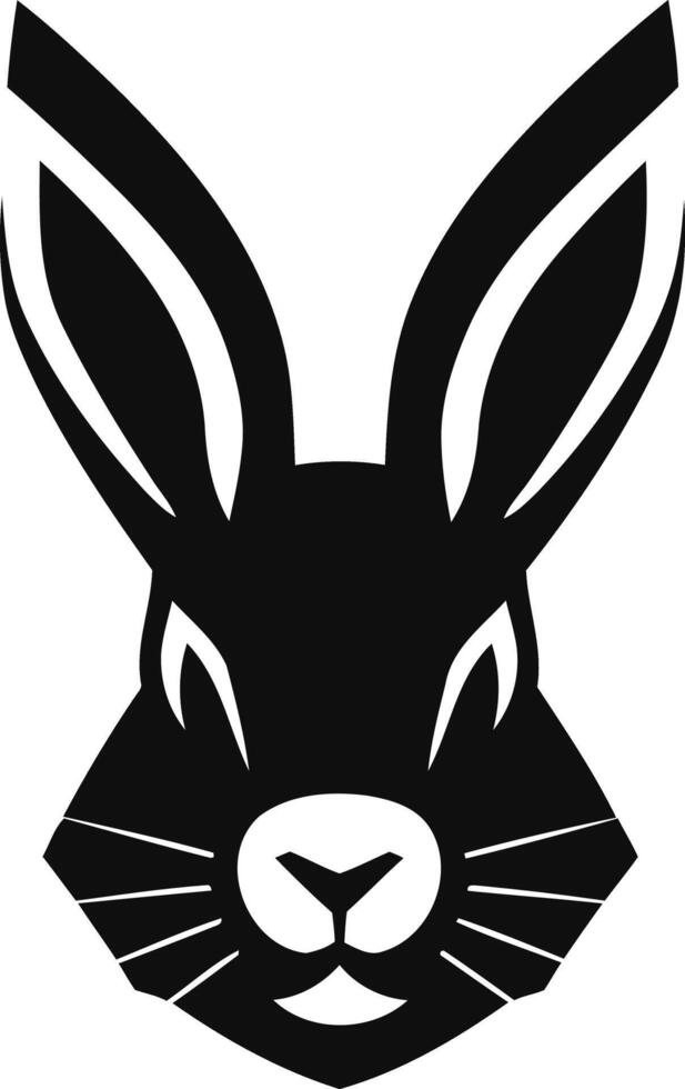 Bold and striking, this rabbit head logo is perfect for a business looking for a strong and memorable brand vector