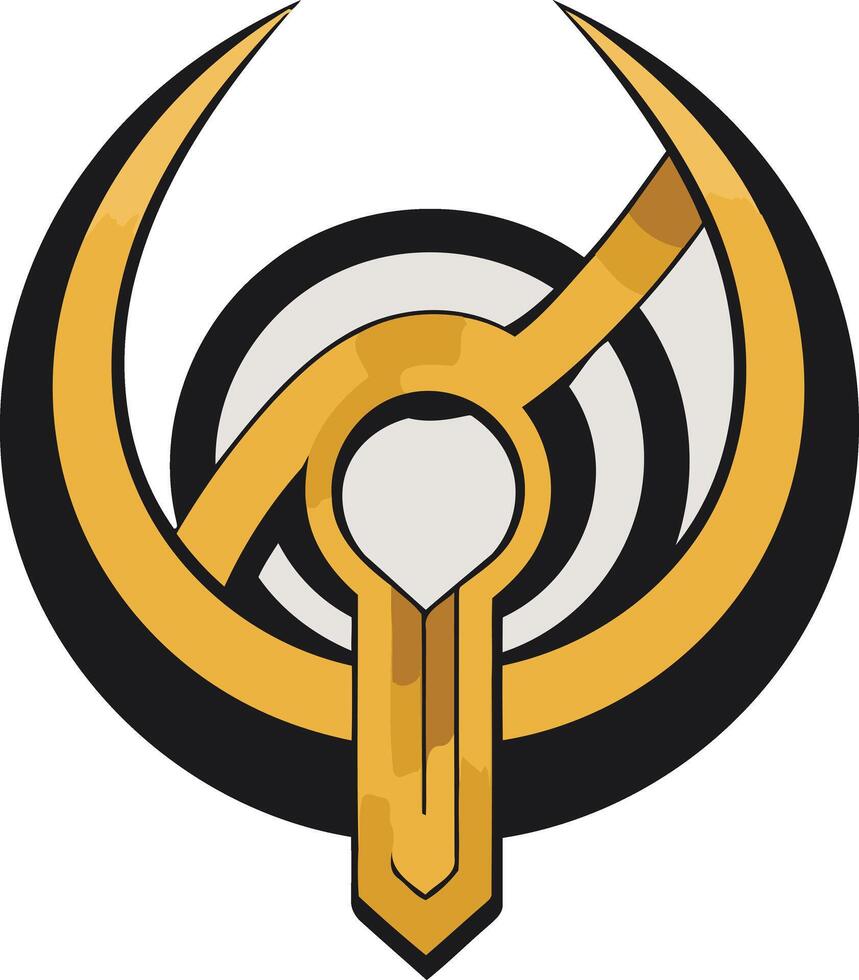 Abstract Geometric Logo with Golden Design vector