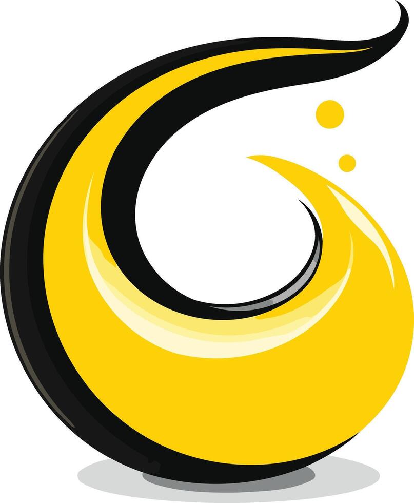 Abstract Yellow and Black Logo Design vector