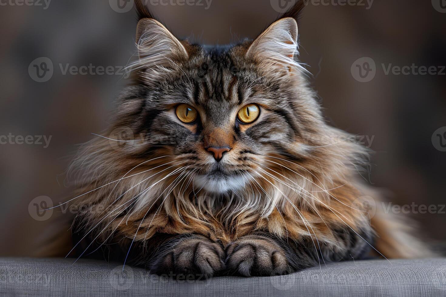 Majestic Maine Coon Cat Portrait for Pet Lovers and Animal Photography Enthusiasts photo