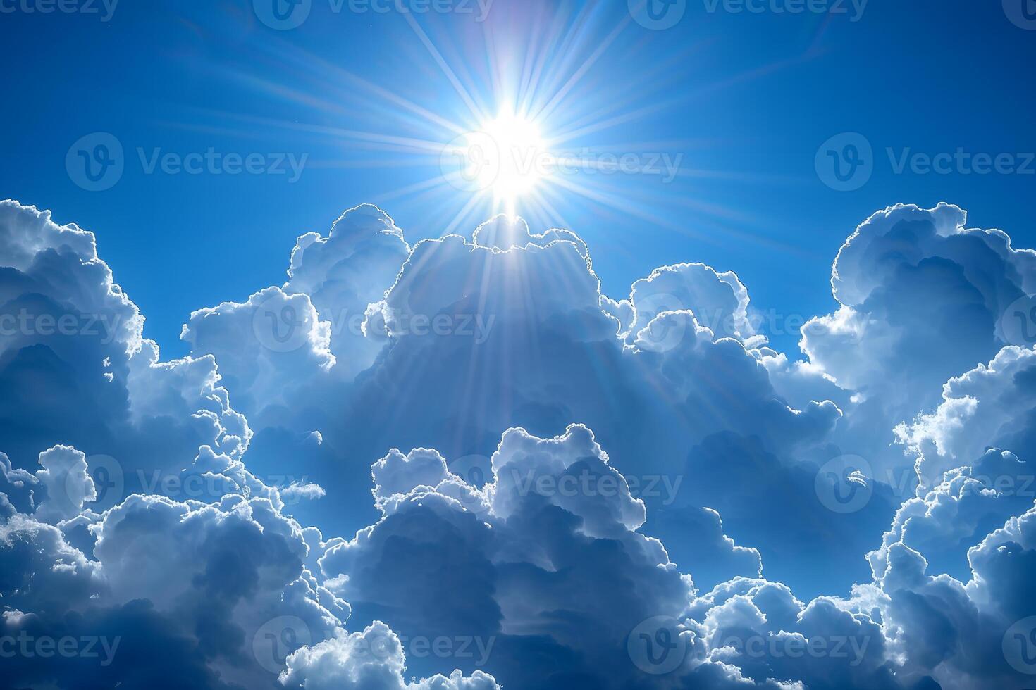 Dramatic Sun and Clouds Scene for Inspirational and Religious Themes photo