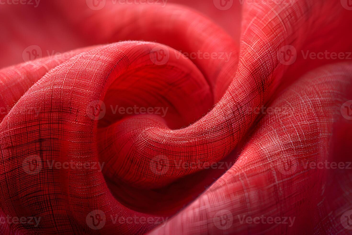 Abstract Red Fabric Texture Close-Up of Elegant Silk Material for Design, Print, or Textile Use photo