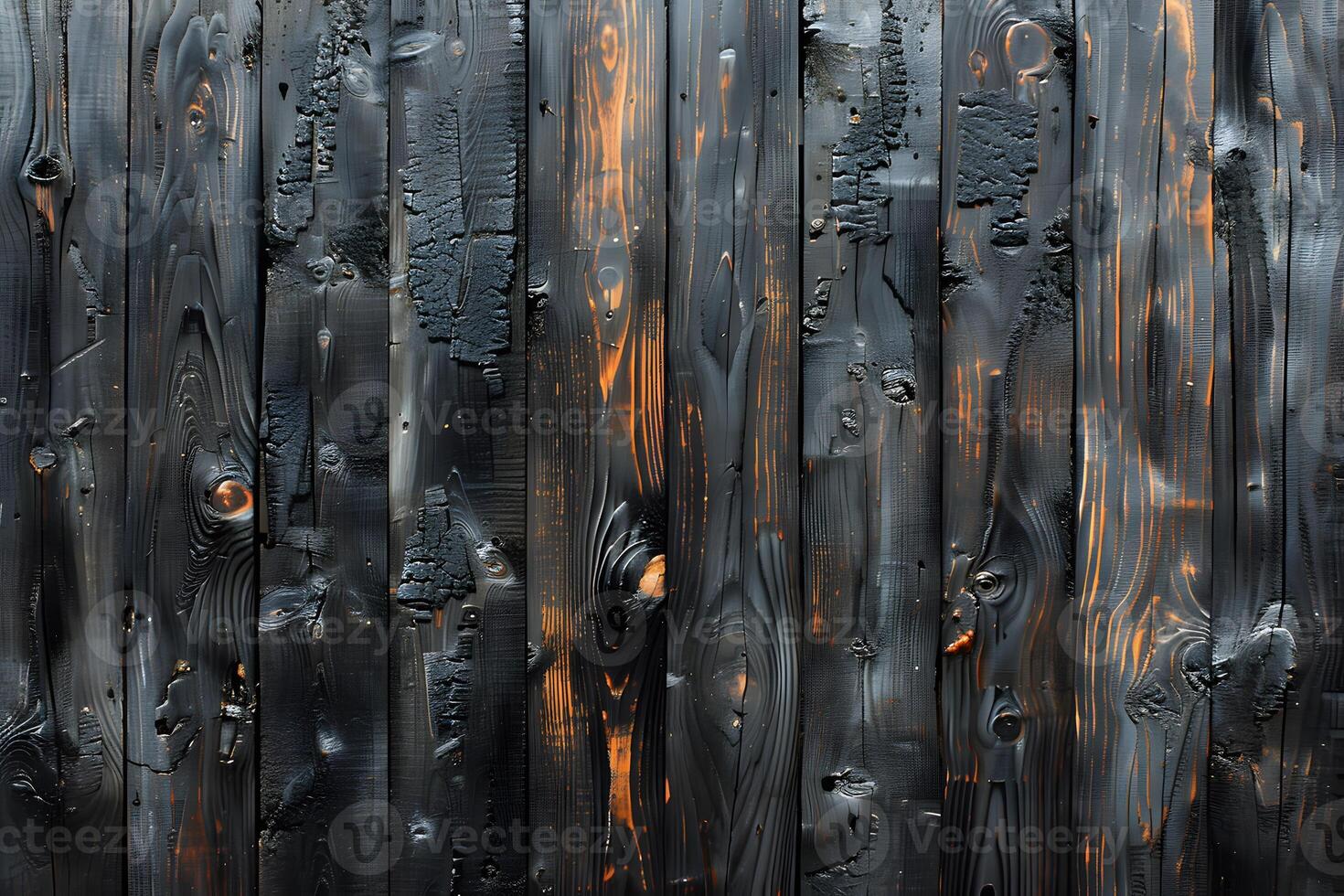 Burnt Wood Texture Background - Charred Surface with Natural Patterns for Rustic Design and Decor photo