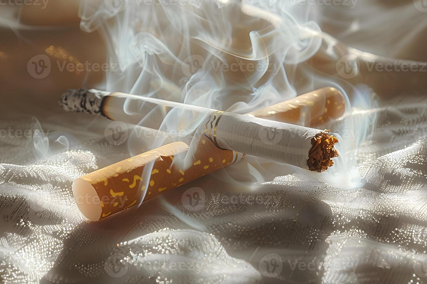 View of cigarettes on the table. photo