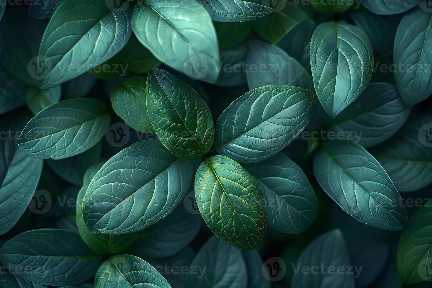 Lush Green Foliage Background - Natural Leaf Pattern for Design, Print, and Poster Use photo