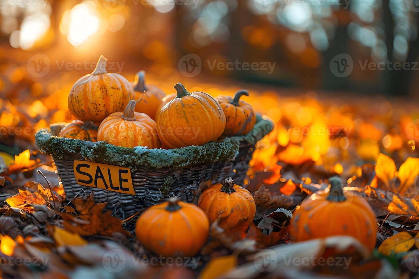 Autumn Pumpkin Harvest Sale - Seasonal Decor and Festive Fall Marketing Design photo