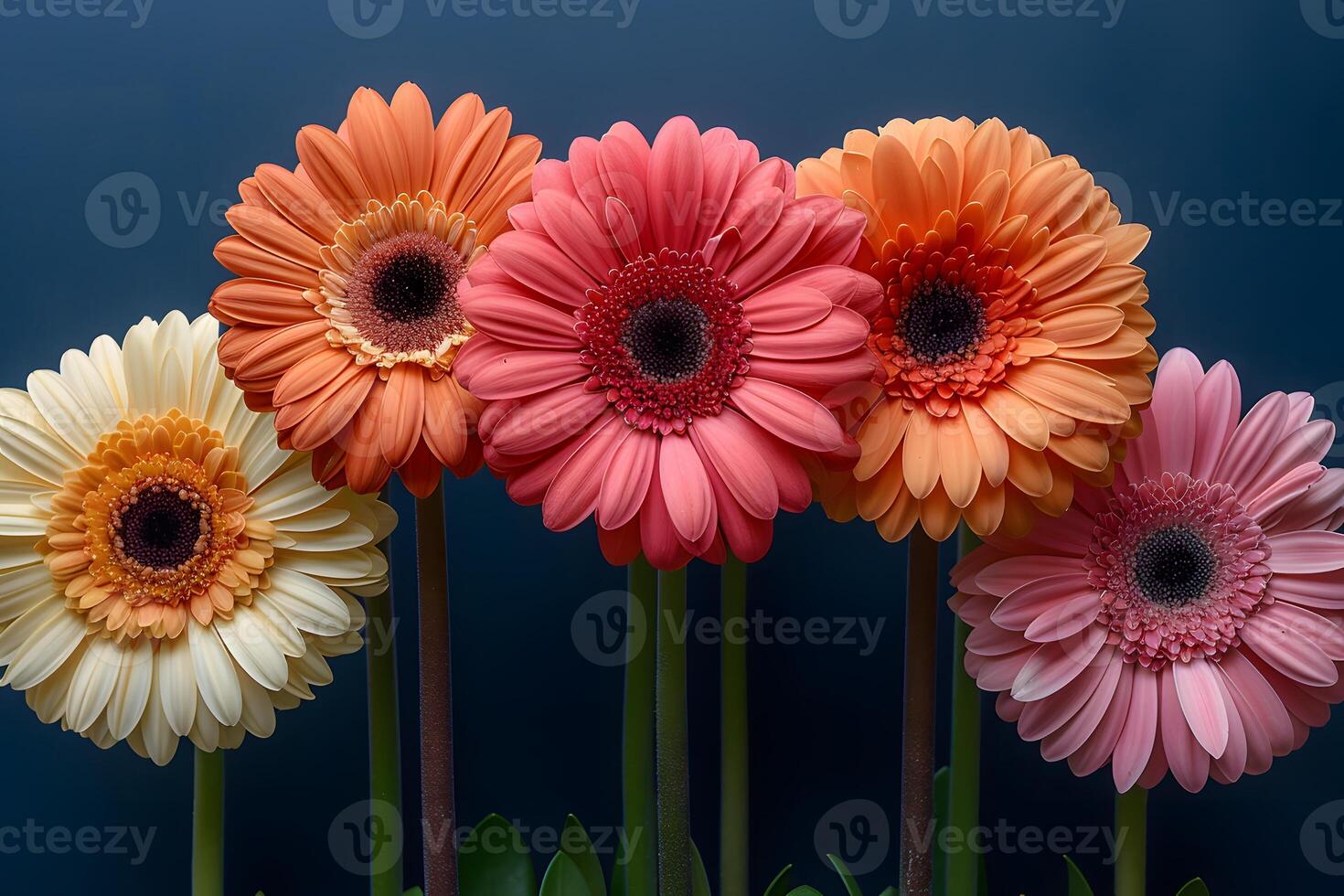 Colorful Gerbera Daisies Flower Arrangement for Home Decor and Floral Designs photo