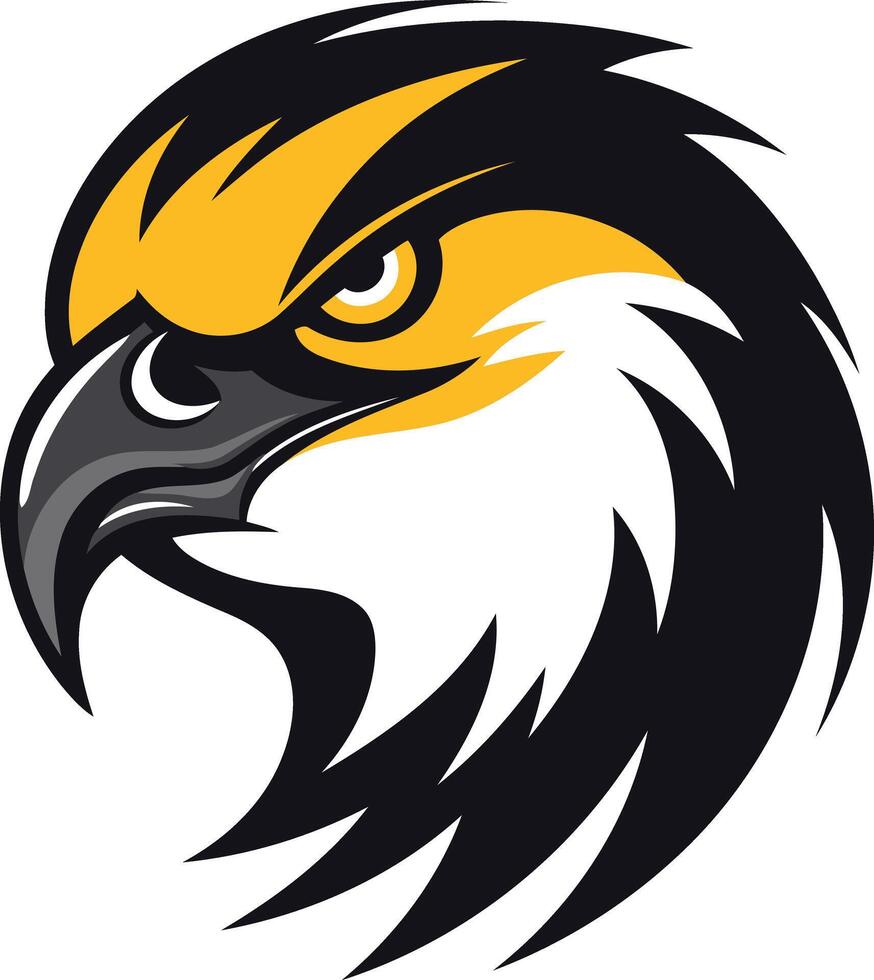 Aggressive Falcon Head Logo Design vector