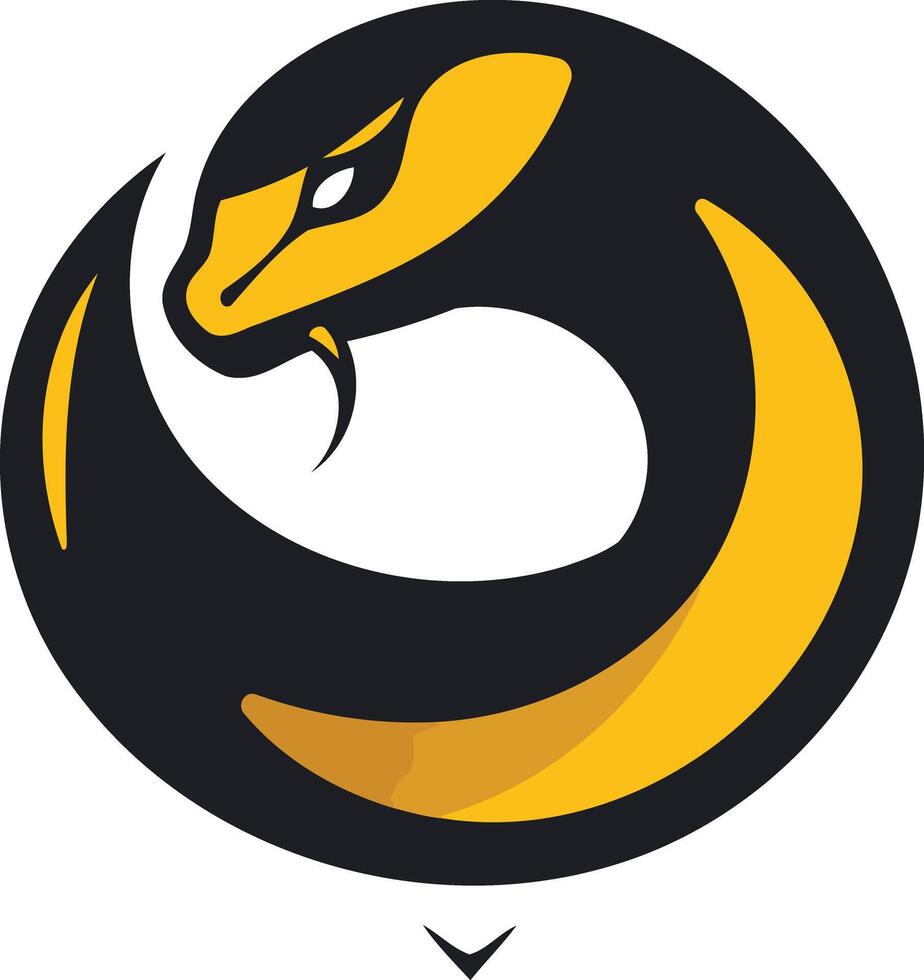 Black and Gold Snake Logo vector