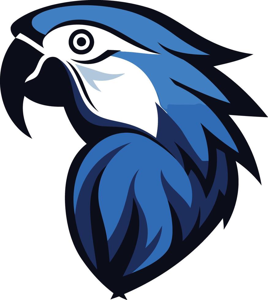 Blue Parrot Mascot Illustration vector