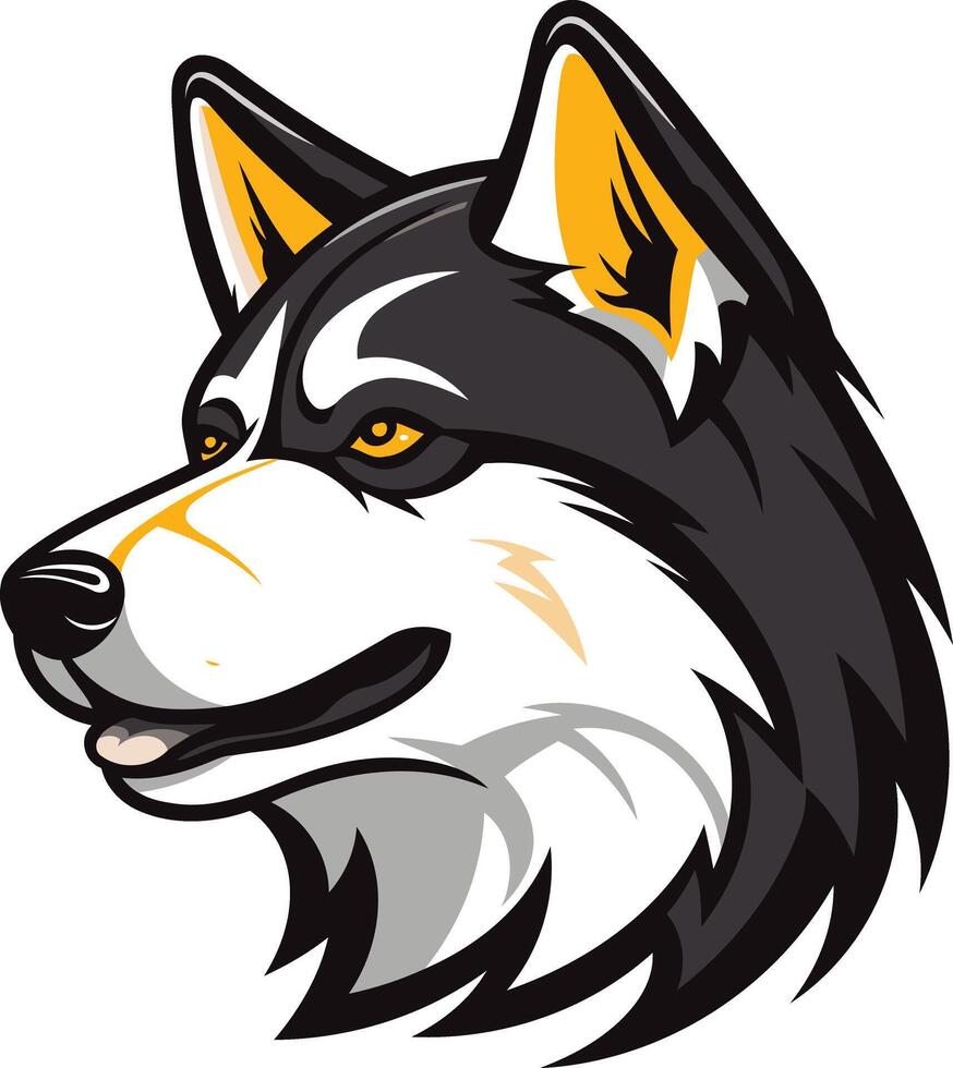 Husky Mascot Head Illustration vector