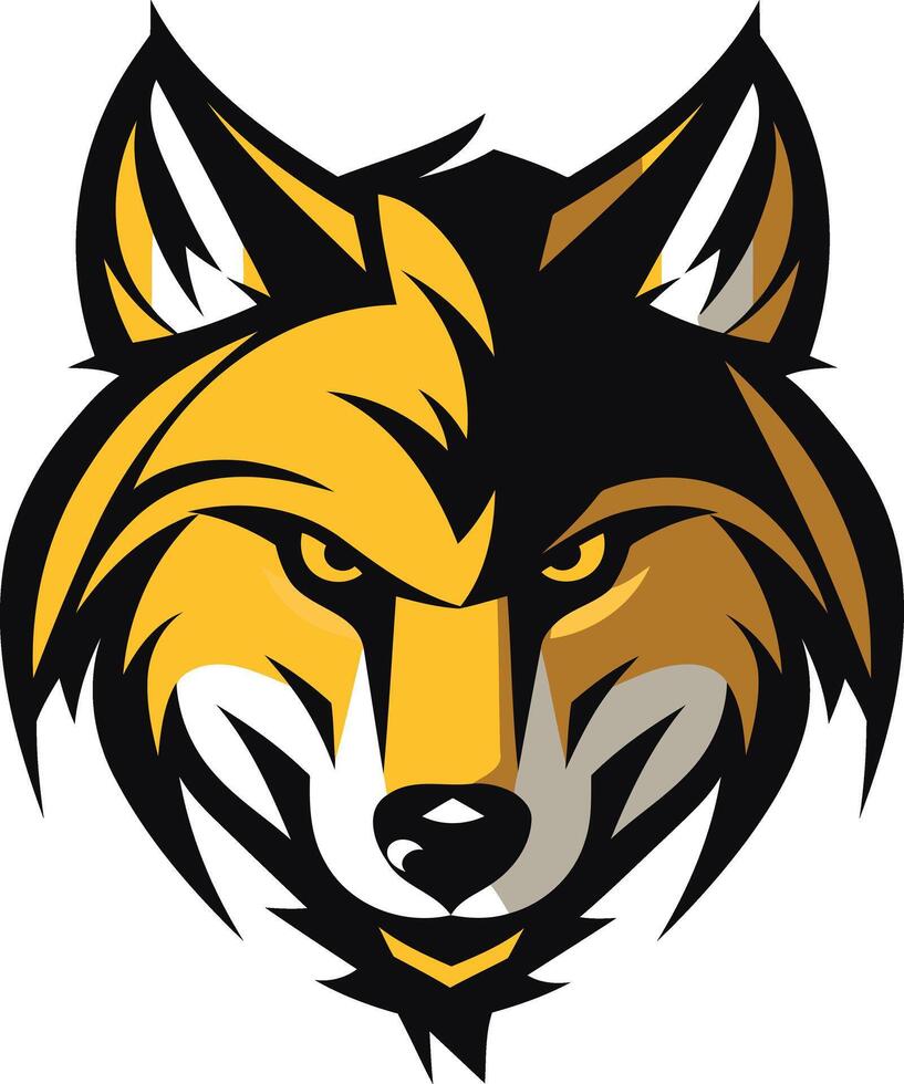 Bold and Striking Wolf Mascot vector