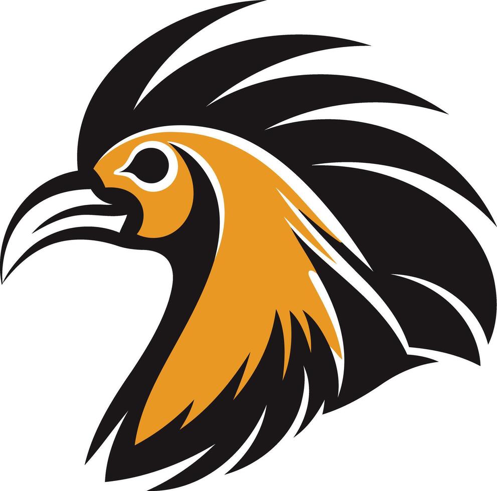 Stylized Illustration of a Bird's Head vector