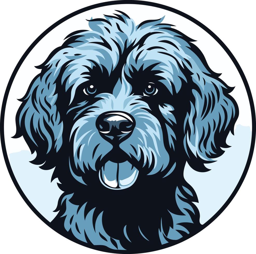 Portrait of a Friendly Dog vector