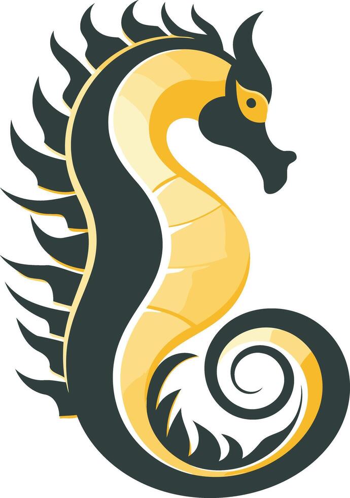 Stylized Sea Horse Design vector