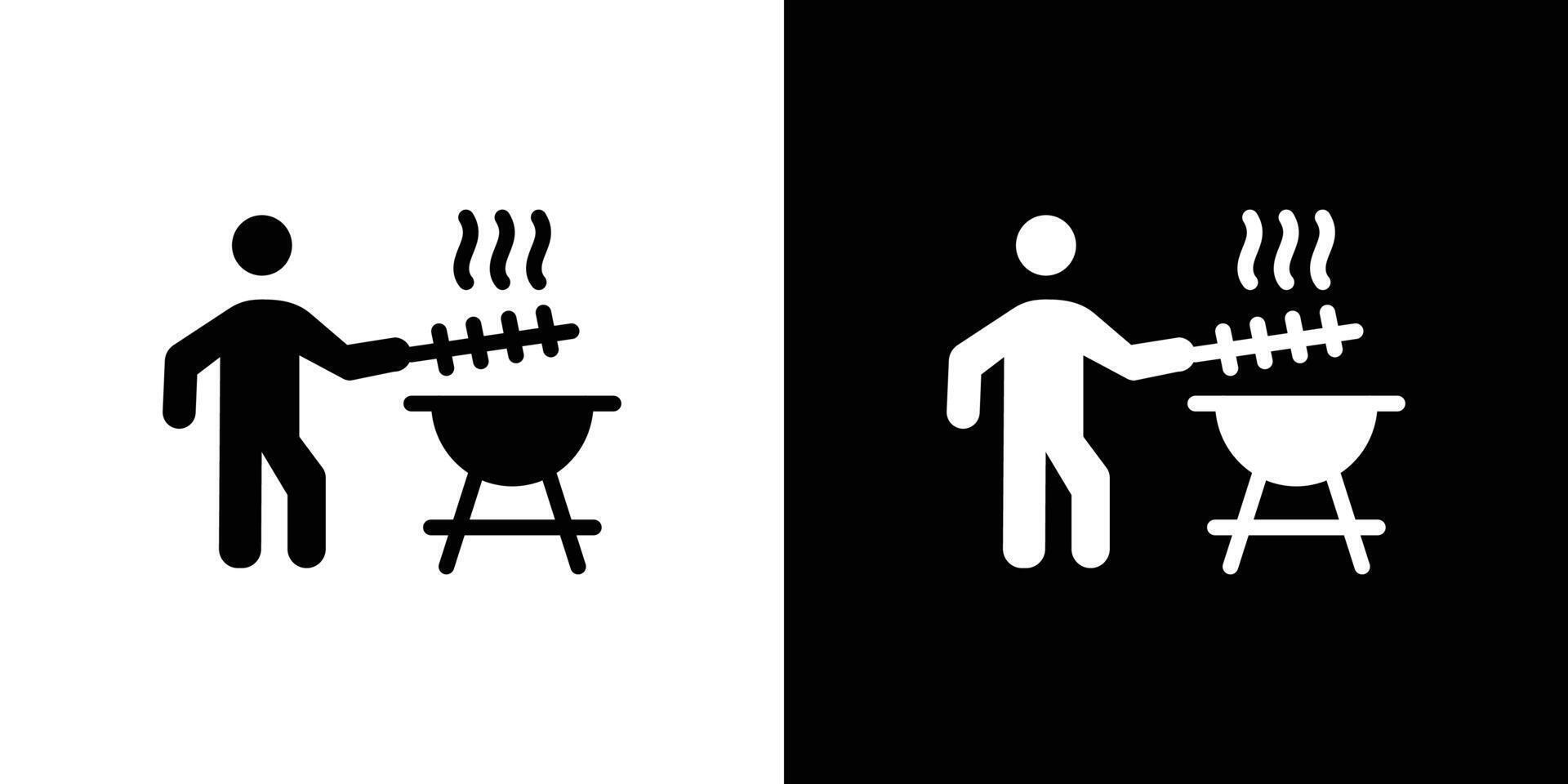 BBQ icon logo set vector