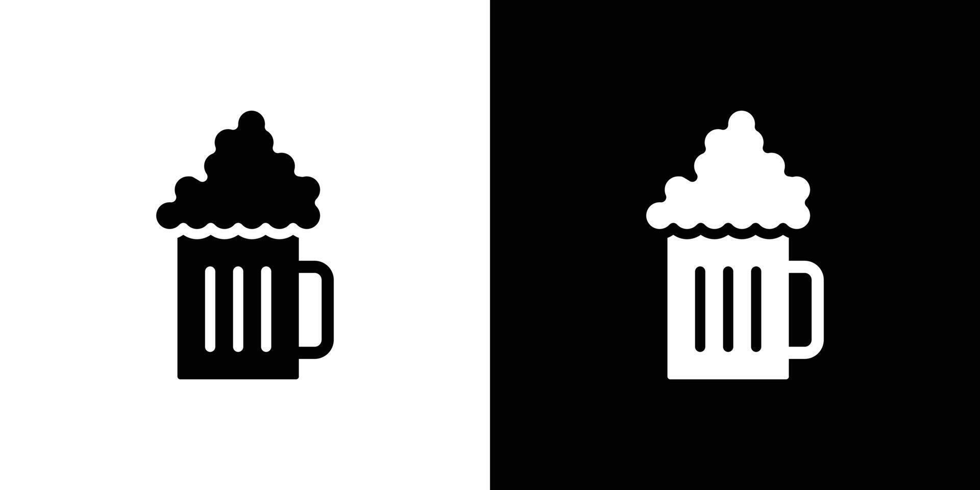 beer mug icon logo set vector