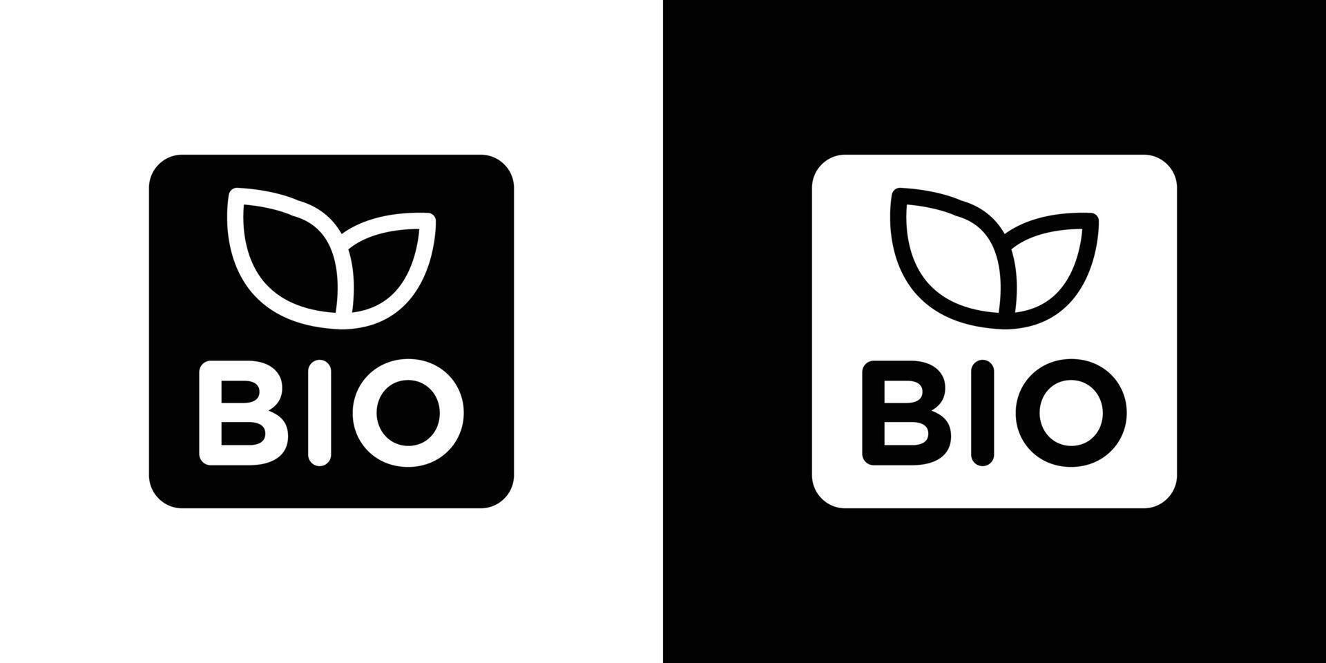 Bio icon logo set vector
