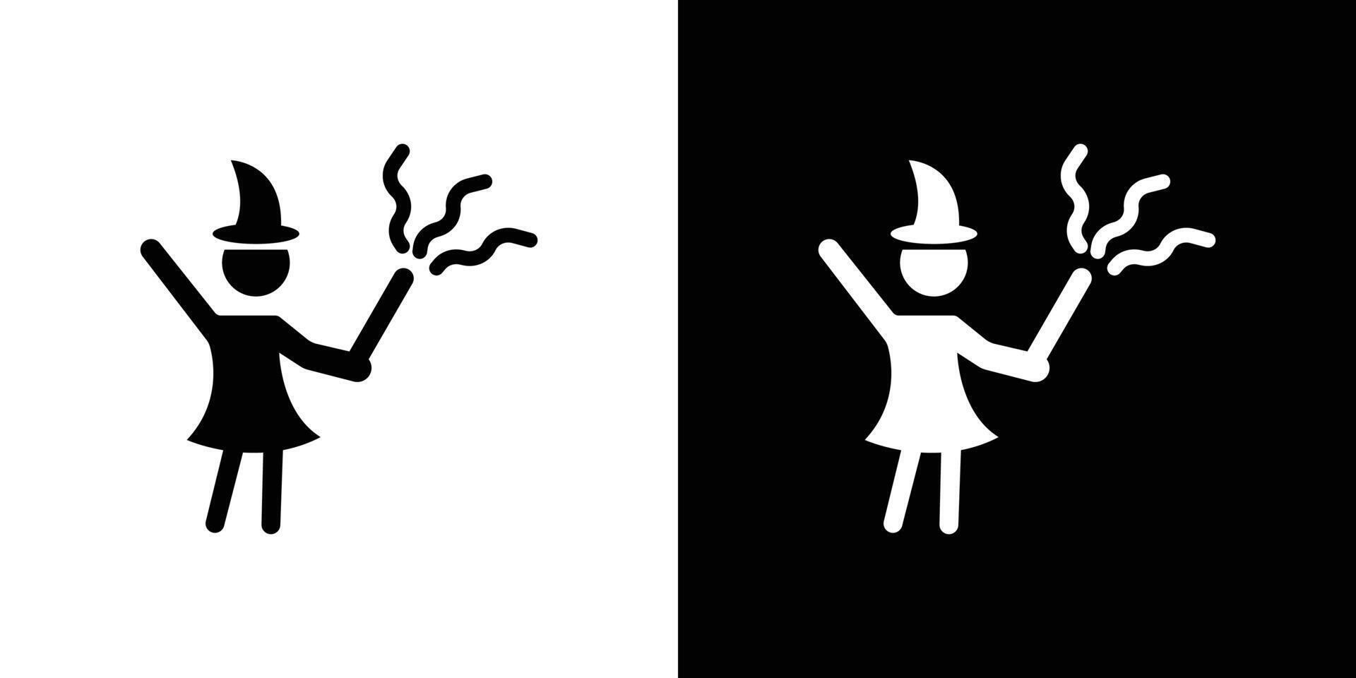 Black magic icon logo set vector