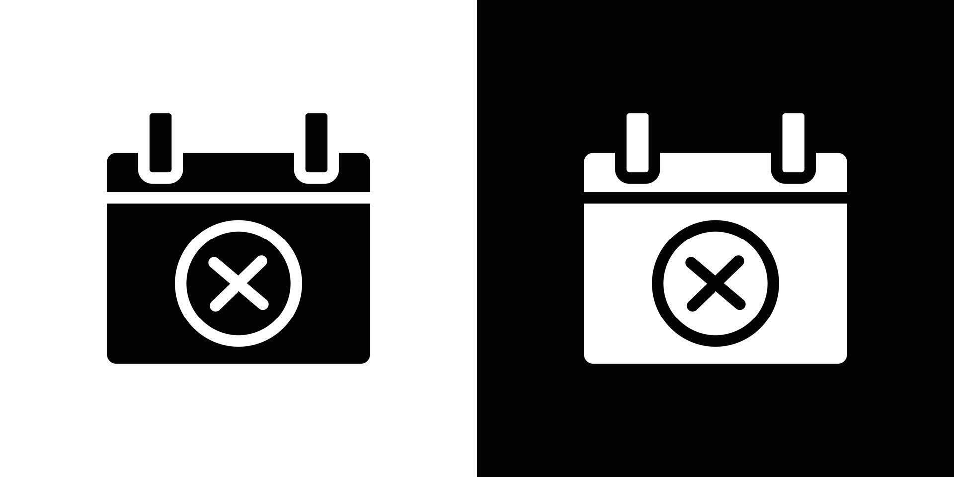 Cancel event icon logo set vector