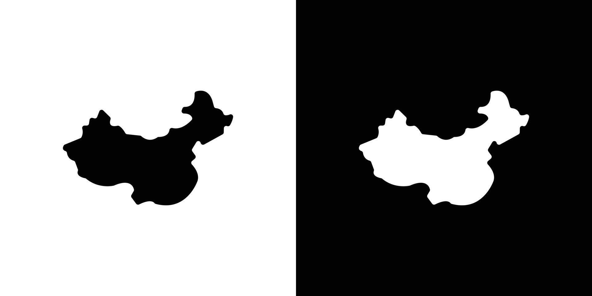 china map icon logo set vector