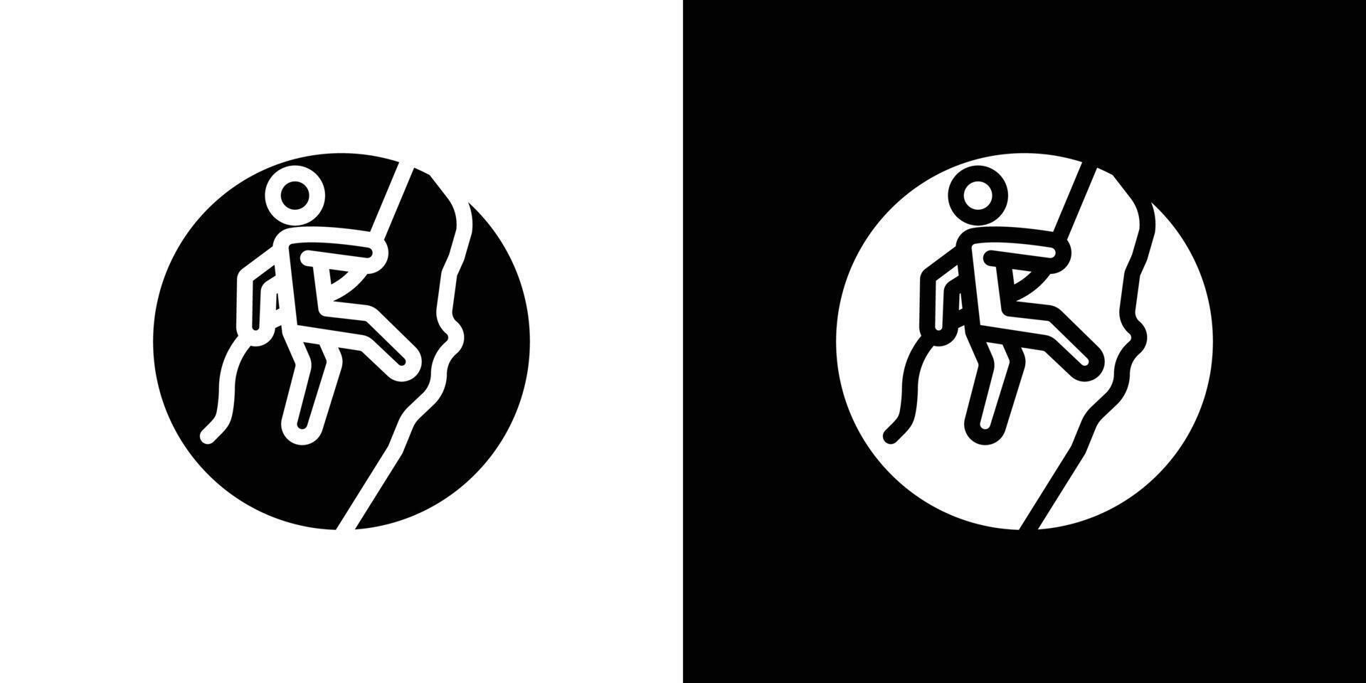 Climbing icon logo set vector