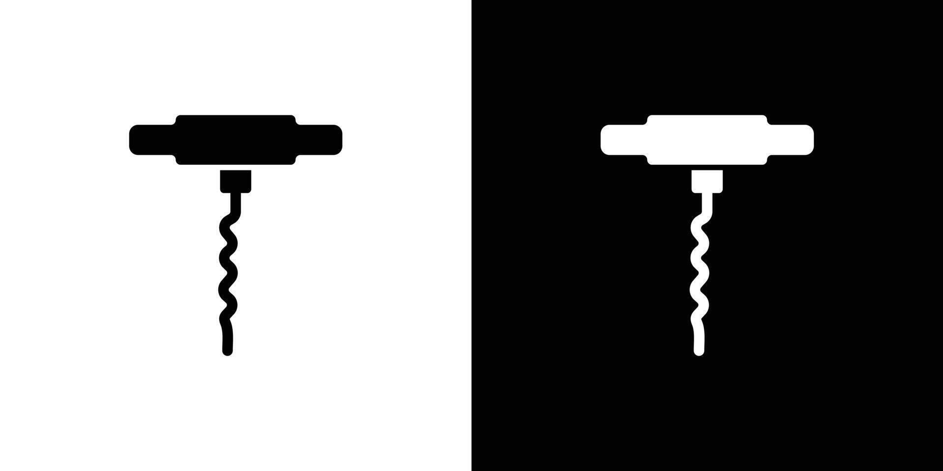 Corkscrew opener icon logo set vector