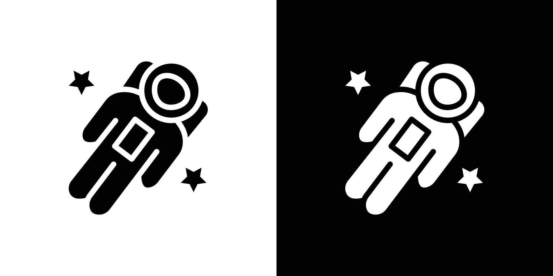 Cosmonaut icon logo set vector