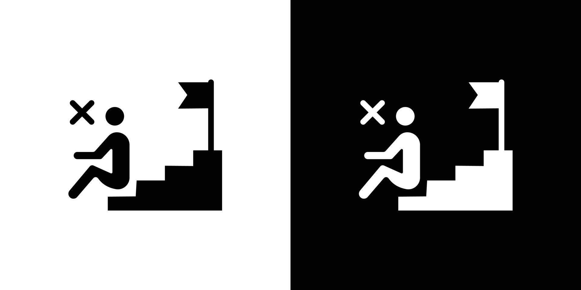 Fail or failure icon logo set vector