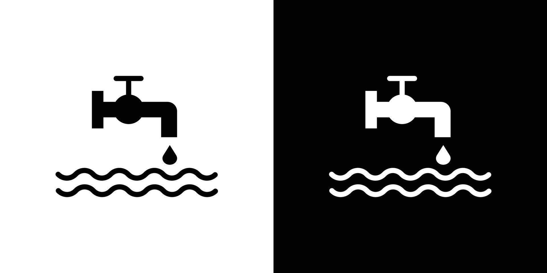Faucet tap water icon logo set vector