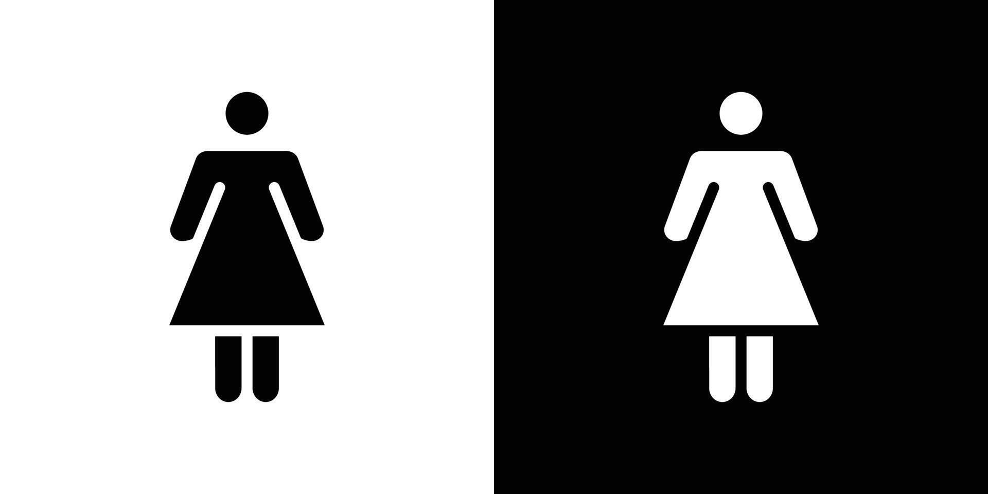 Female icon logo set vector
