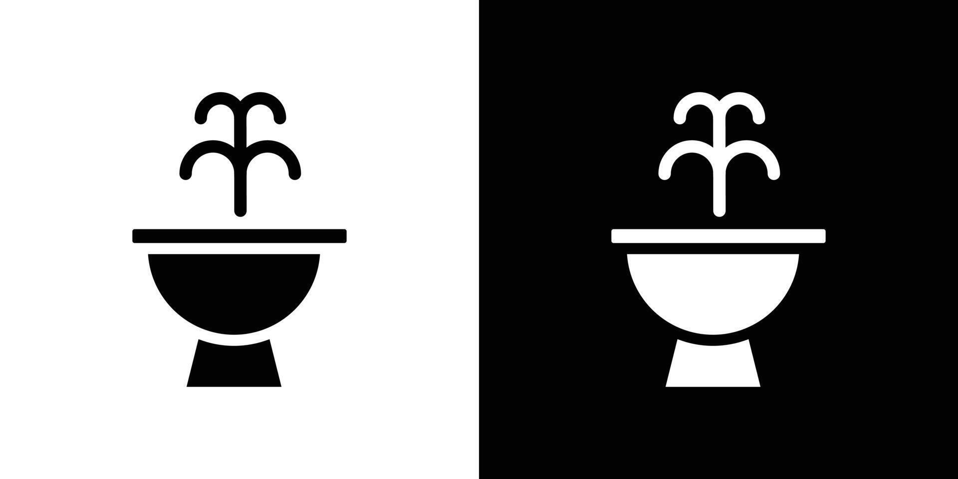Fountain icon logo set vector