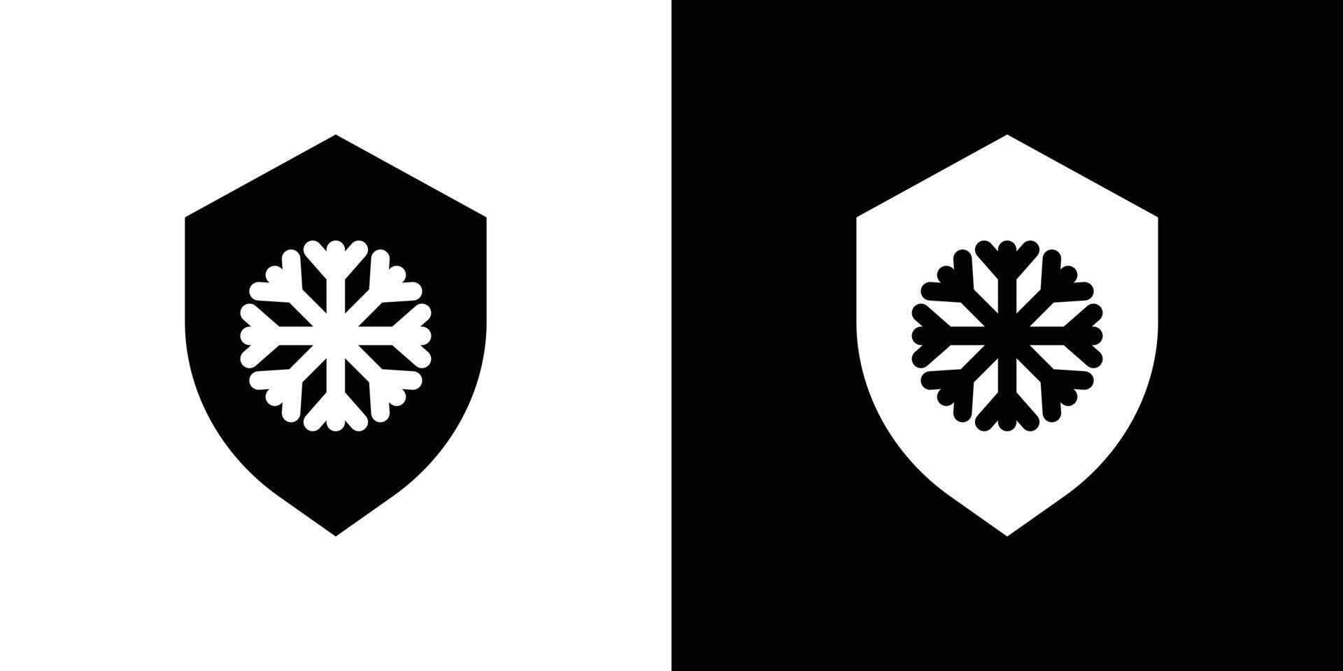Frost resistant icon logo set vector