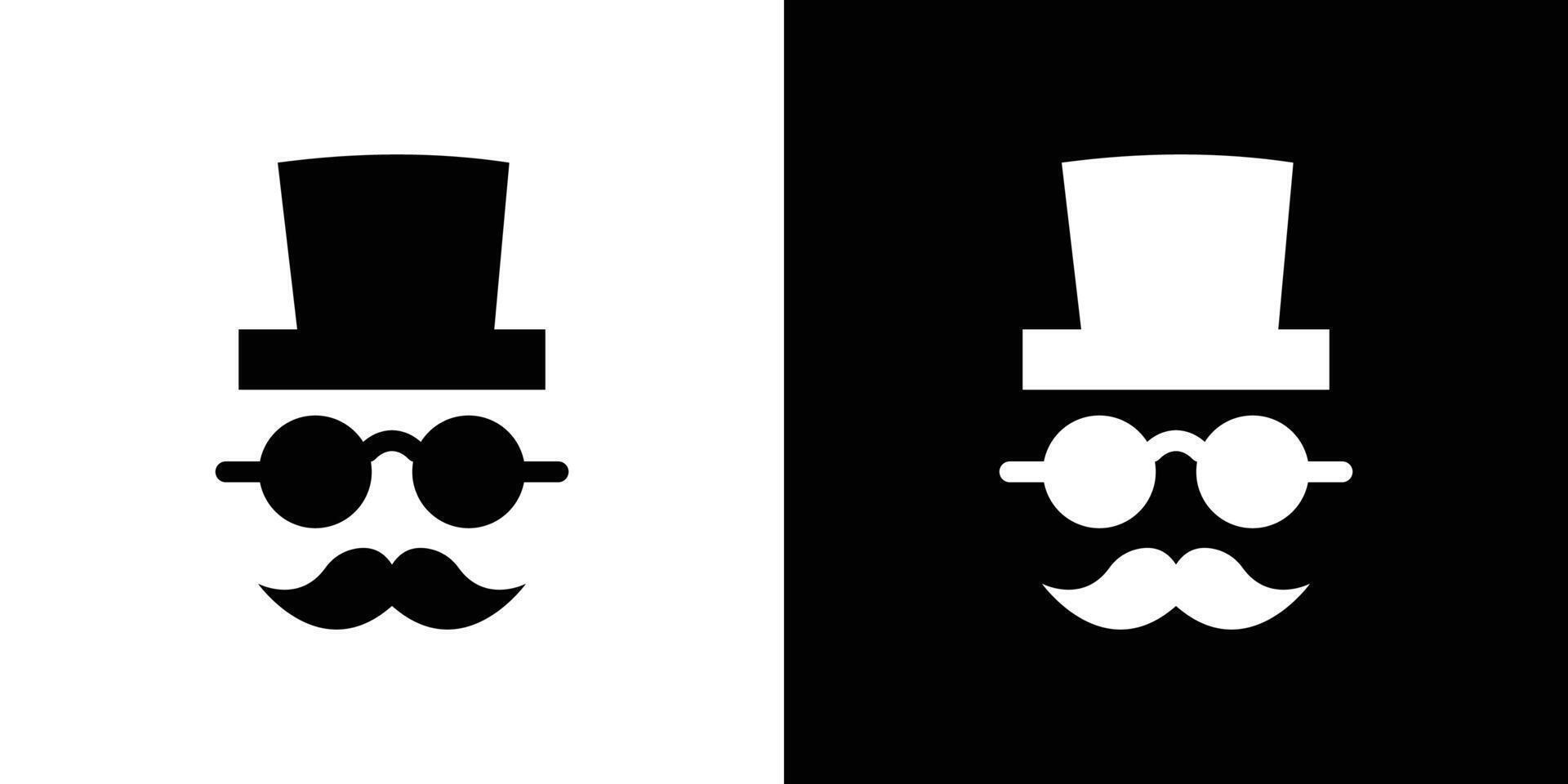 Gentleman icon logo set vector