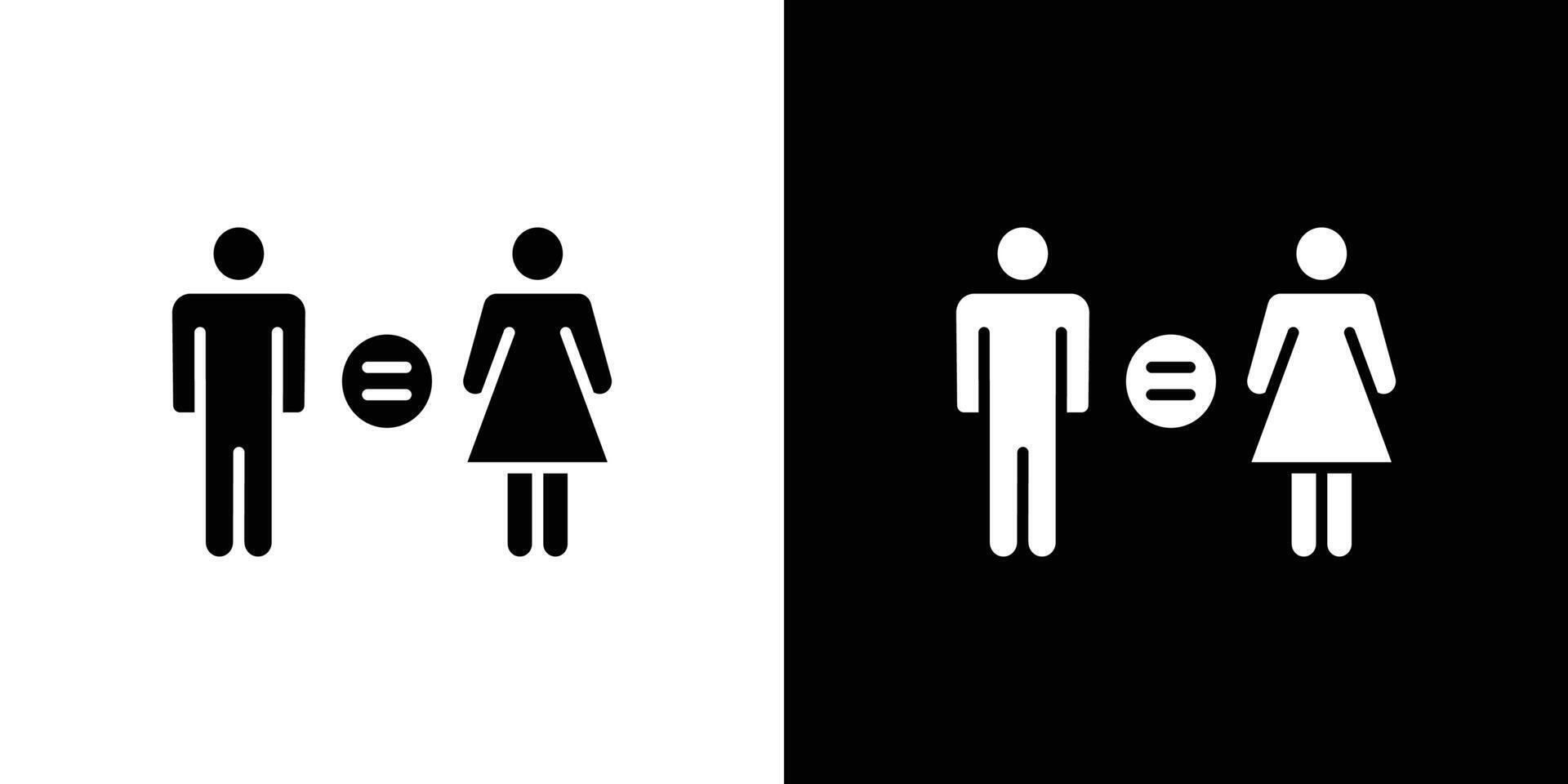 Gender equality icon logo set vector