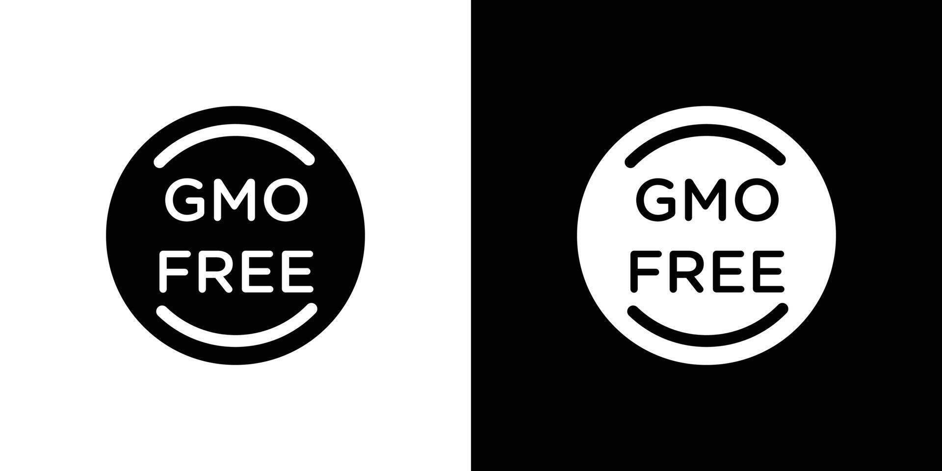 gmo free icon logo set vector