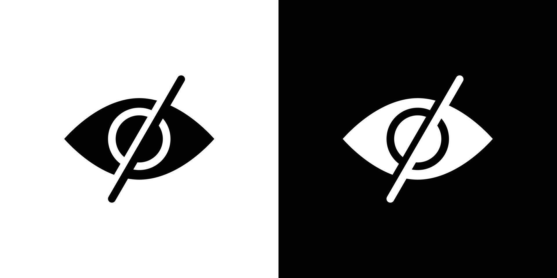 Hide icon logo set vector