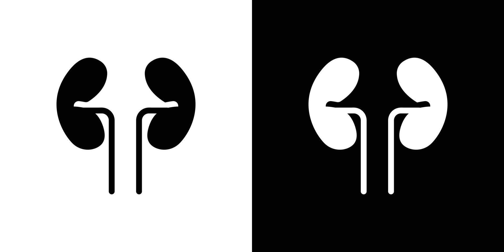 Human kidneys icon logo set vector