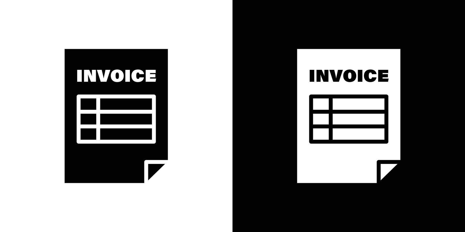 invoice icon logo set vector