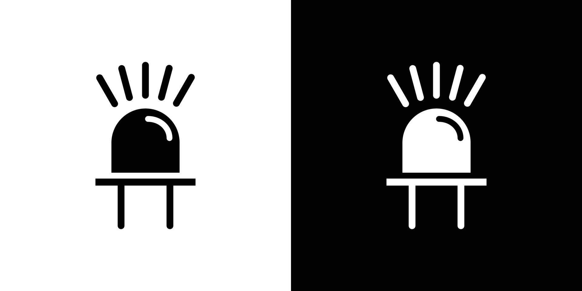 Led light bulb icon logo set vector