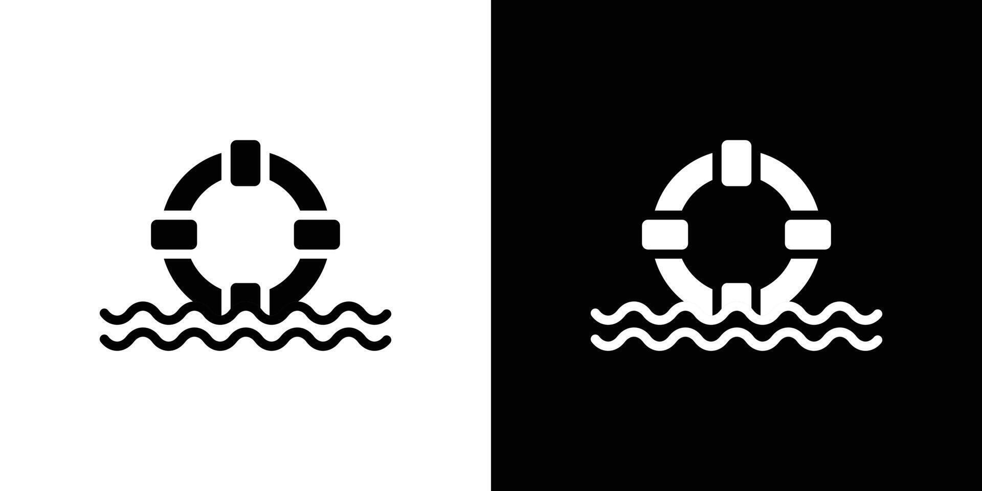 Lifebuoy ring icon logo set vector