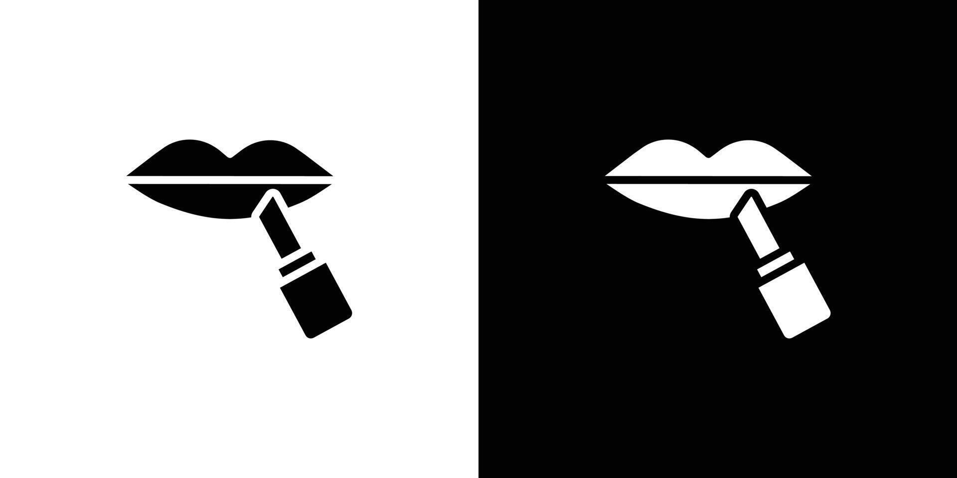Lipstick icon logo set vector