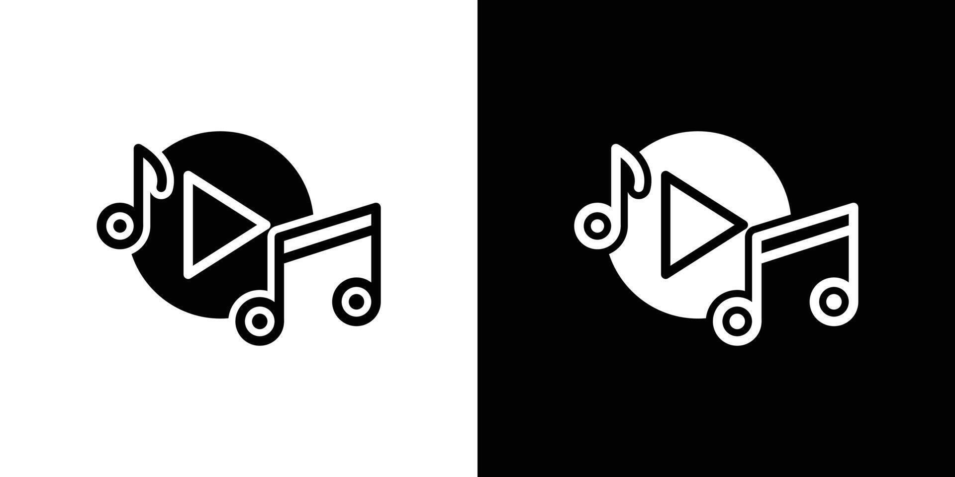 Music icon logo set vector