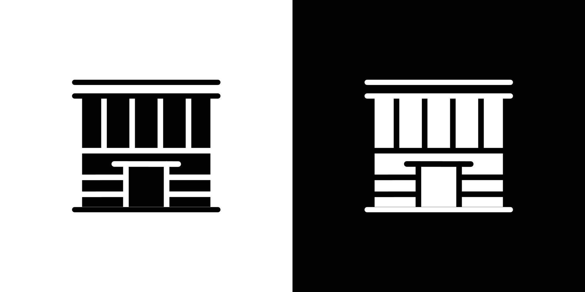 Office building icon logo set vector