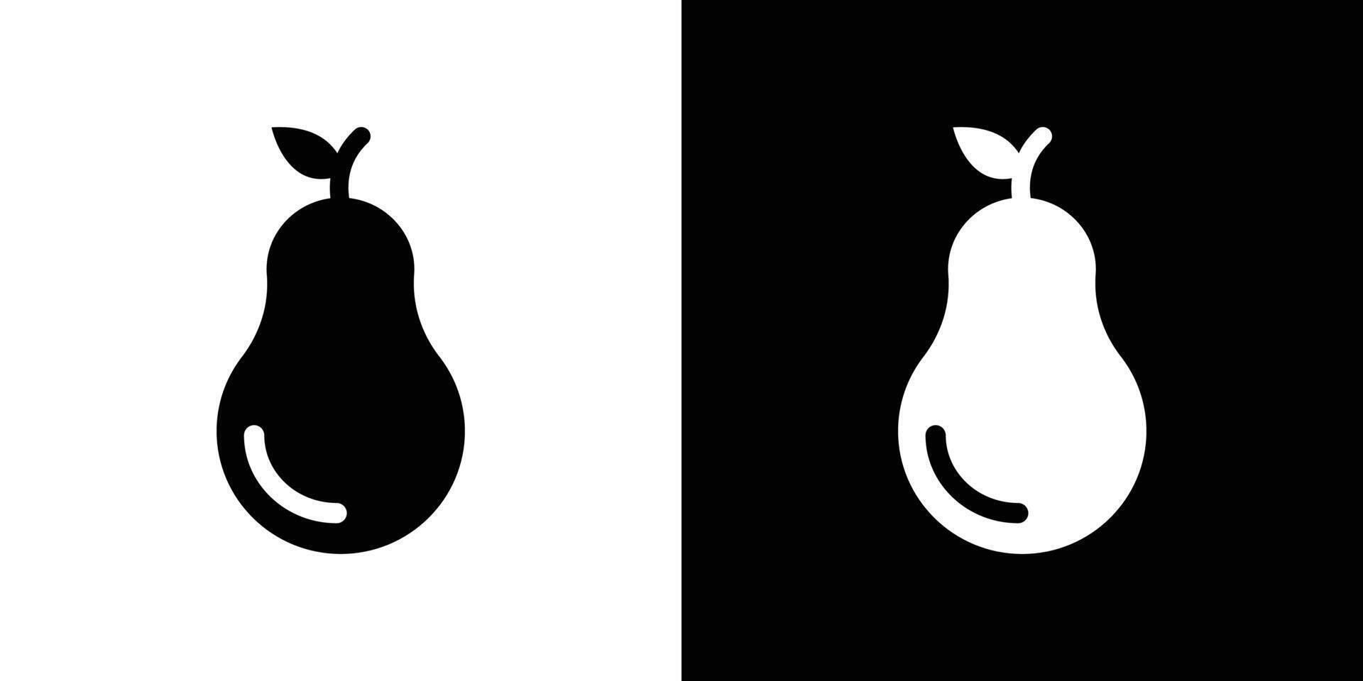 Pear icon logo set vector