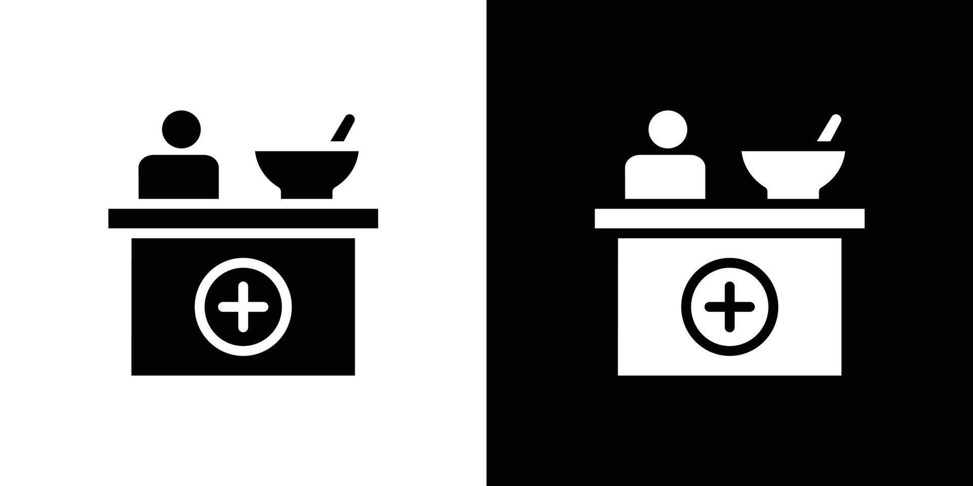 Pharmacist icon logo set vector