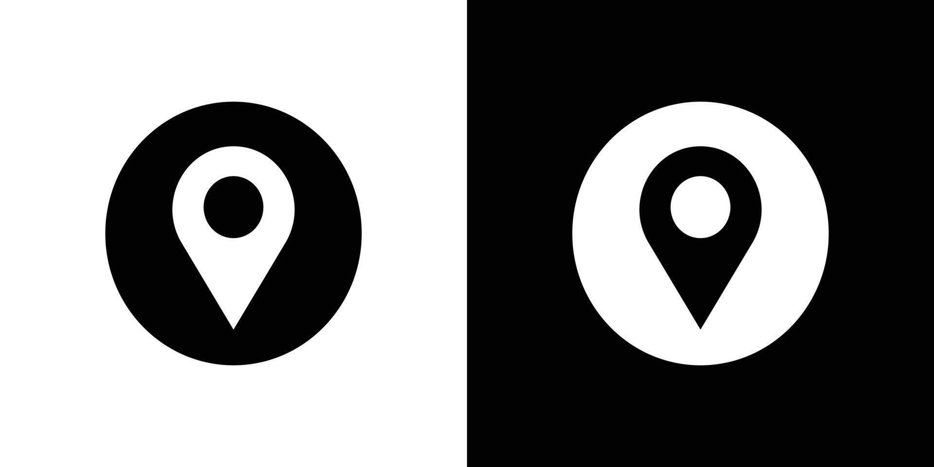 Pin icon logo set vector