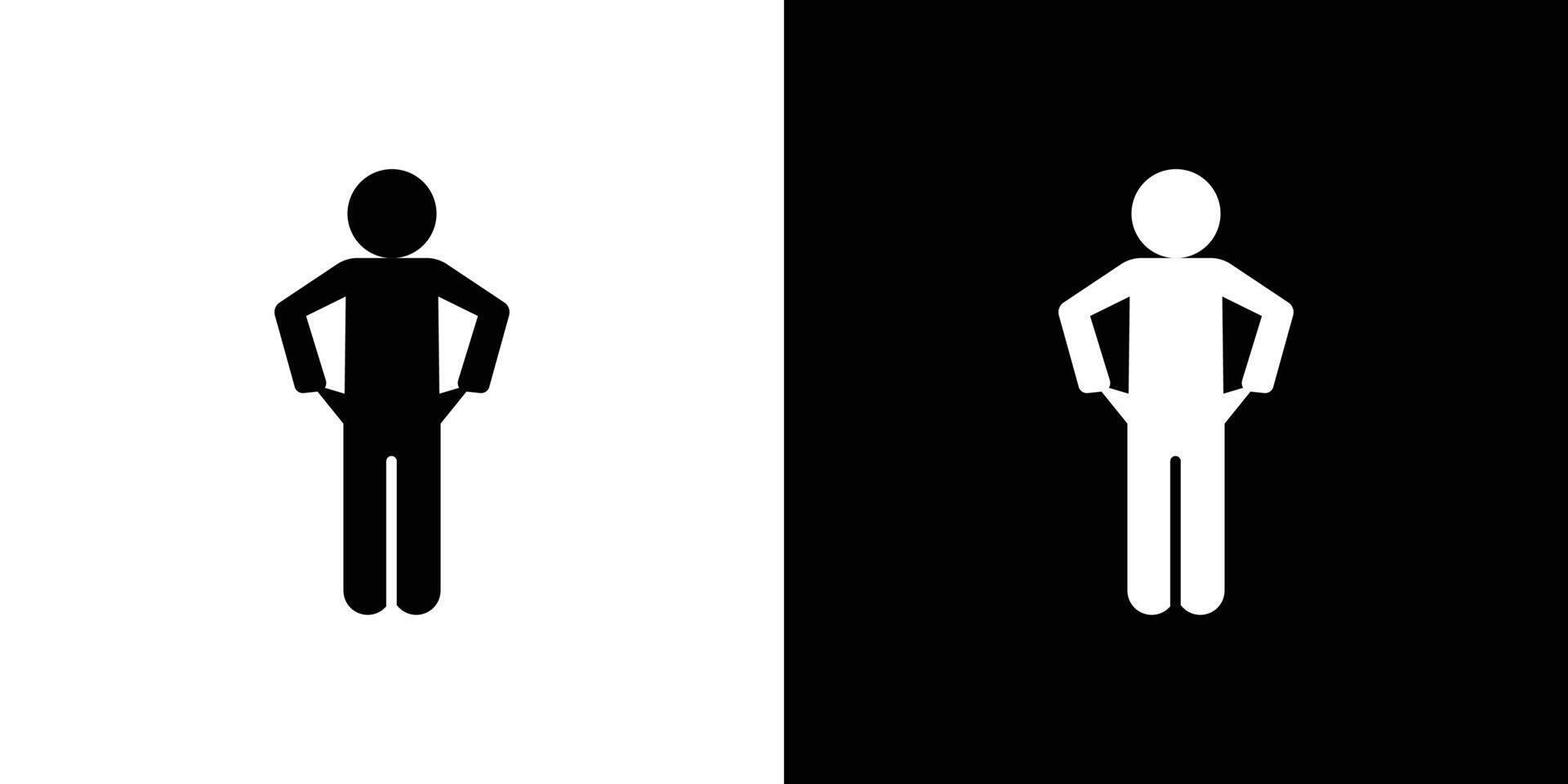 poor person empty pockets icon logo set vector
