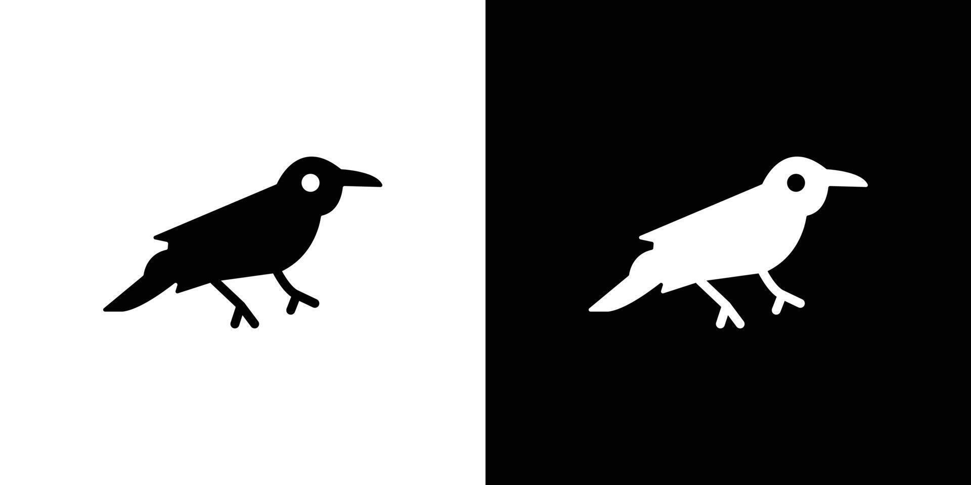 raven icon logo set vector